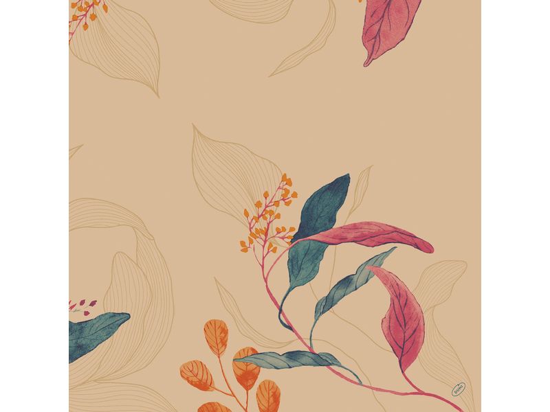 Duni | Bio DSF Serviette Glowy Leaves | 40x40cm, 60 Stk.