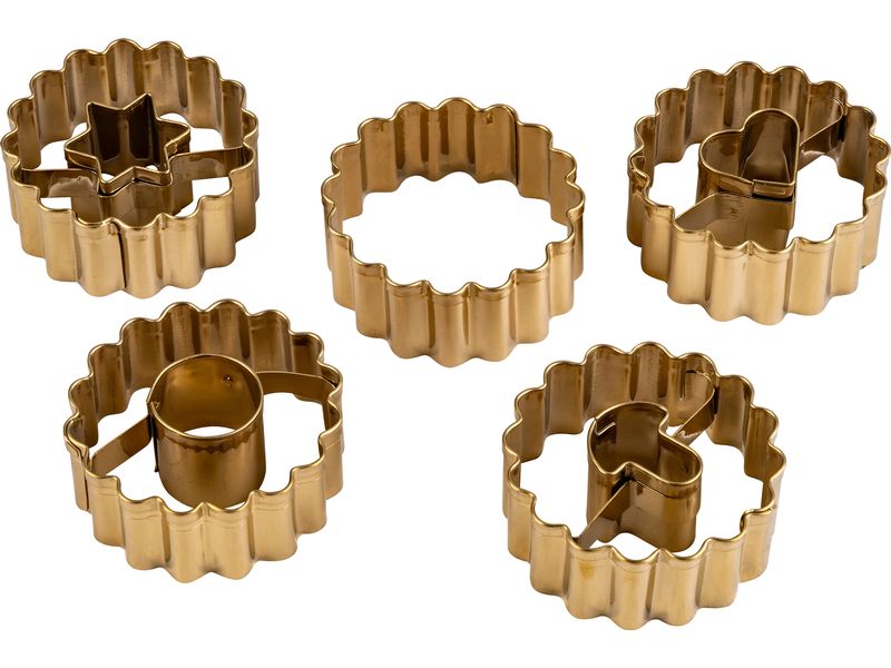 Dr.Oetker | Dr. Oetker Holiday Joy Linzer | Mattgold, 5-teilig
