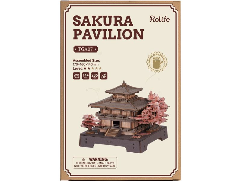 Rolife | Sakura Pavilion | 235-teiliges 3D-Modell im Japan-Stil