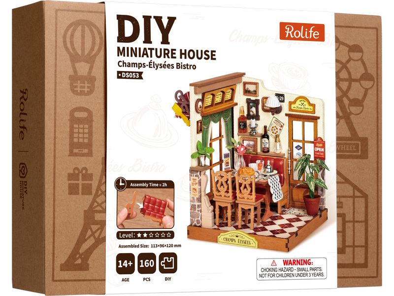 Rolife | Champs-Élysées Bistro | 60-teiliges DIY-Modell im Massstab 1:28
