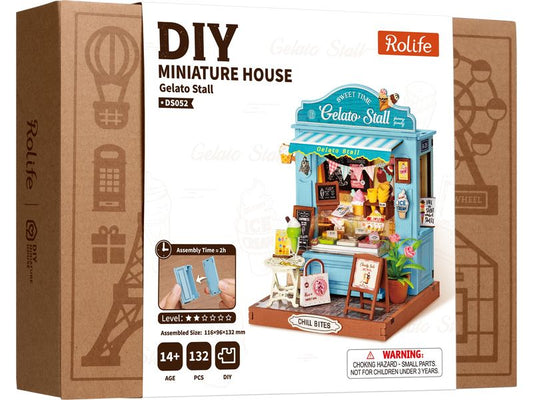 Rolife | Gelato Stall | 132-teiliges DIY-Modell im Massstab 1:28