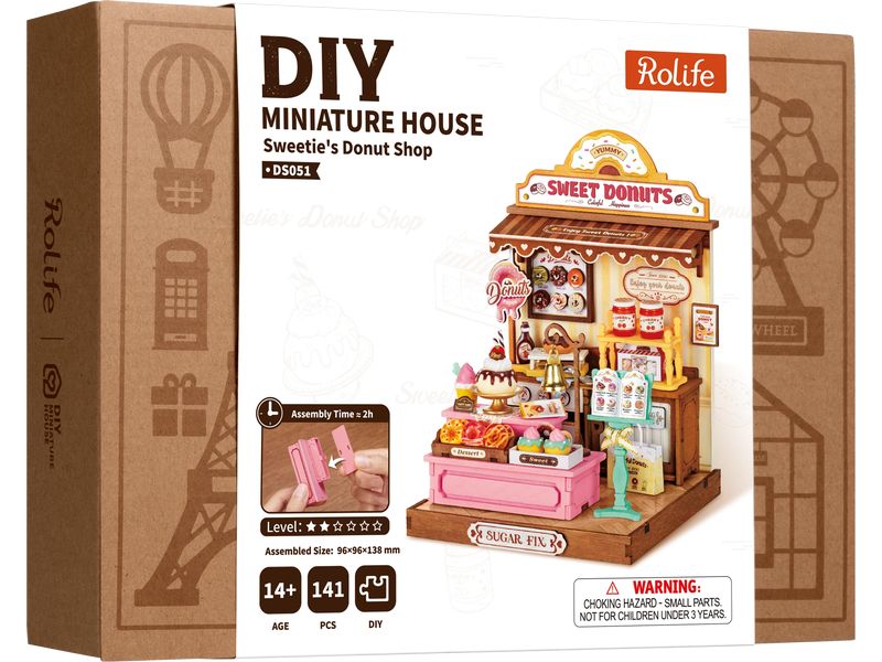 Rolife | Sweeties Donut Shop | 141-teiliges DIY-Modell im Massstab 1:28