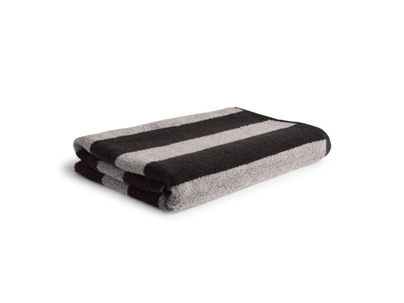 Möve | Duschtuch SUWU Blockstr. Doublef. | 80 x 150 cm, Black/Cashmere