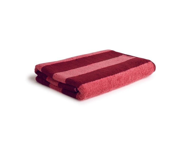 Möve | Duschtuch SUWU Blockstr. Doublef. | 80 x 150 cm, Ruby/Coral
