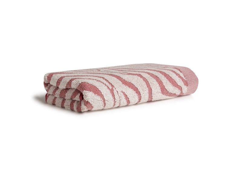 Möve | Duschtuch Safari Spirit Zebra | 67 x 140 cm, Nature/Ruby