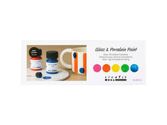 Creativ Company | Glas- und Porzellanfarbe | Mattglänzend Deckend Sort. Farben