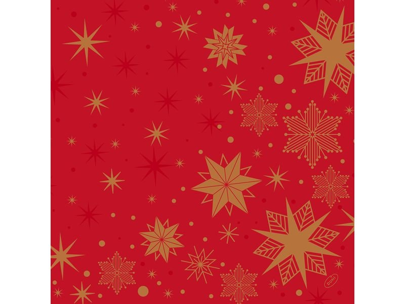 Duni | Bio DSF Serviette Stargazing Red | 40x40cm, 60 Stk.