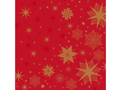 Duni | Bio DSF Serviette Stargazing Red | 40x40cm, 60 Stk.