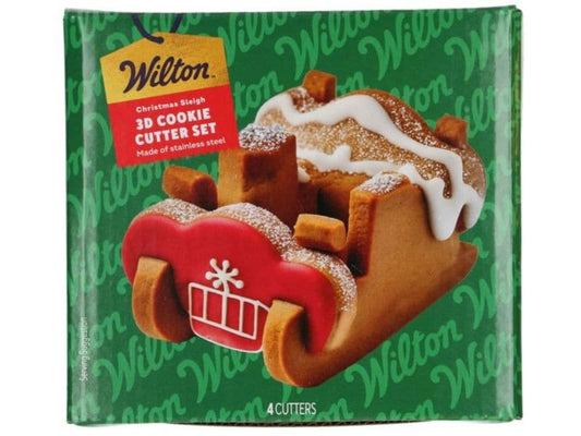 BackshopSchweiz | Backshop Ausstechform Weihnachtsschlitten | 4-teilig. 3D