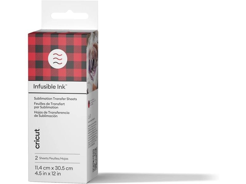 Cricut | Aufbügelfolie Joy Infusible Ink | 2 Stück, Karomuster, 11.4 x 30.5 cm