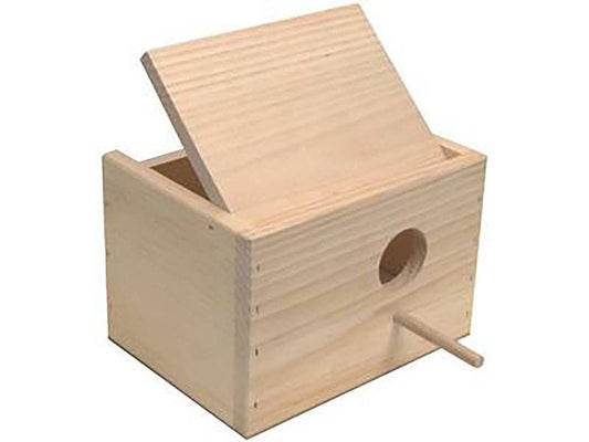 BEWO | Wellensittich-Nistkasten | liegend, Holz, 19 x 14 cm
