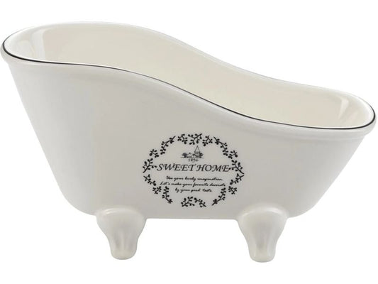 diaqua® | Diaqua Dekorbadewanne Sweet Home | 24.5 X 11.5 X 13.5 cm, Weiss