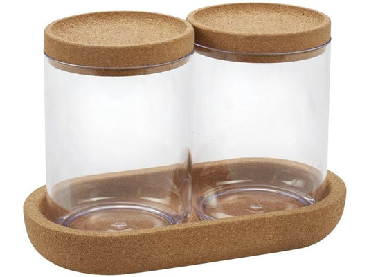 diaqua® | Diaqua Kosmetikset 3tlg. Mora | 17.8 X 9.5 X 12 cm, Transparent/Kork