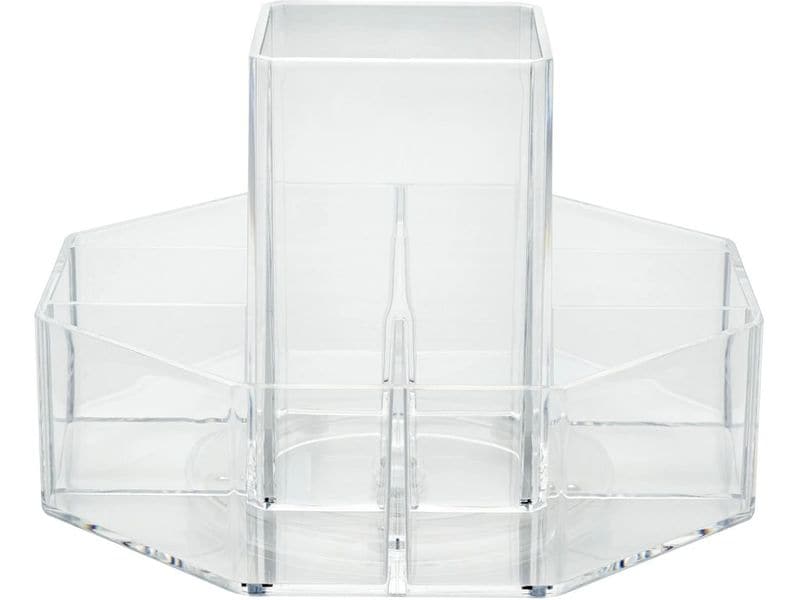 diaqua® | Diaqua Schminkablage Tula rotierend | 20 X 20 X 13 cm, Transparent