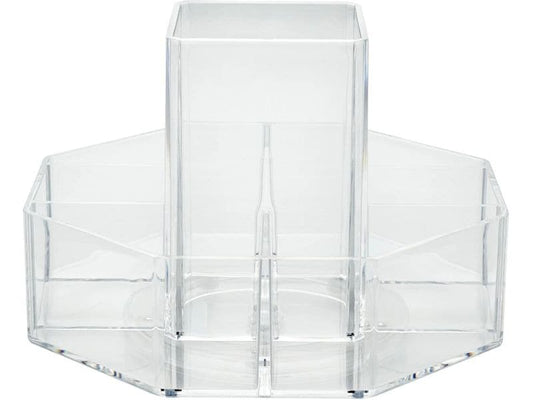 diaqua® | Diaqua Schminkablage Tula rotierend | 20 X 20 X 13 cm, Transparent