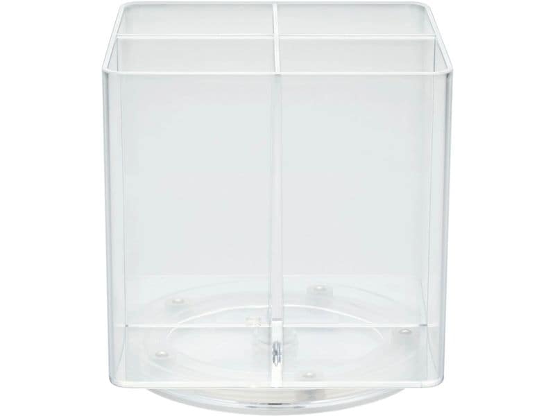 diaqua® | Diaqua Schminkablage Pensa rotierend | 11.5 X 11.5 X 11.8 cm, Transparent