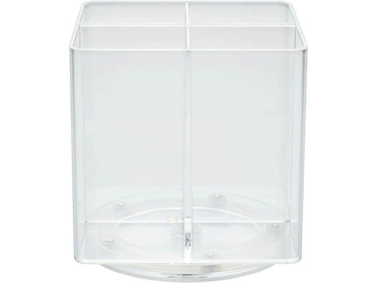 diaqua® | Diaqua Schminkablage Pensa rotierend | 11.5 X 11.5 X 11.8 cm, Transparent