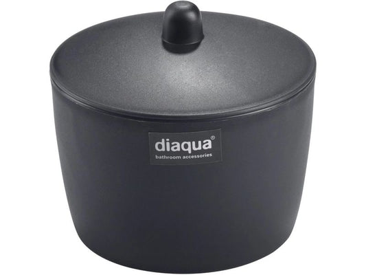 diaqua® | Diaqua Kosmetikdose Trend Frosted | Ø 9.5 X 8.9 cm, Anthrazit/Transp.