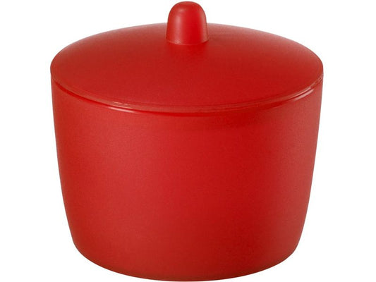 diaqua® | Diaqua Kosmetikdose Trend Frosted | Ø 9.5 X 8.9 cm, Rot/Transp.