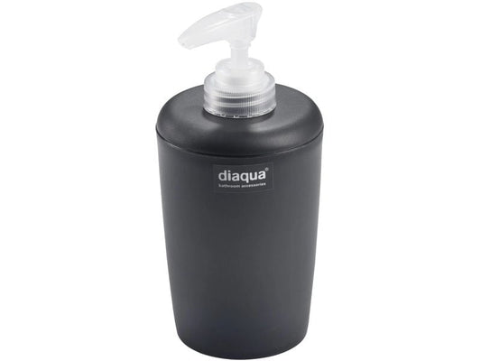 diaqua® | Diaqua Seifenspender Trend Frosted | Ø 6.8 X 15.8 cm, Anthrazit/Transp.