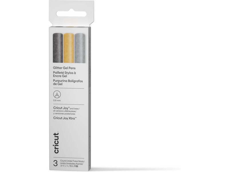 Cricut | Stifteset Gel Joy glitzer | 3 Stifte, 8 mm, glitzer