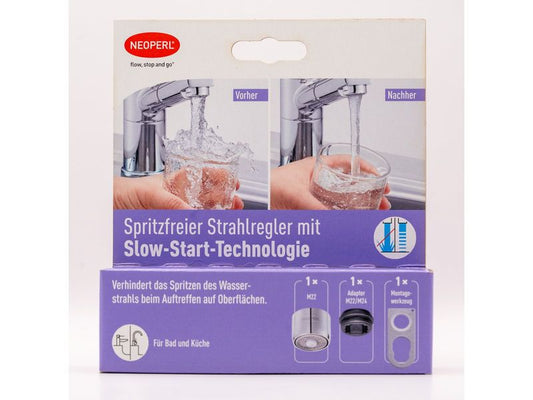 NEOPERL | Strahlregler spritzfrei | Slow-Start, M22/M24, 16L/MIN