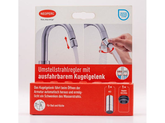 NEOPERL | Umstellstrahlregler ausfahrbar | Kugelgelenk, M22/M24, 5.7L/MIN