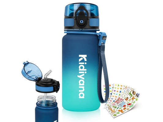4Fresh | Flasche Colourful Gradient 350ml | Dunkjelblau-Hellblau