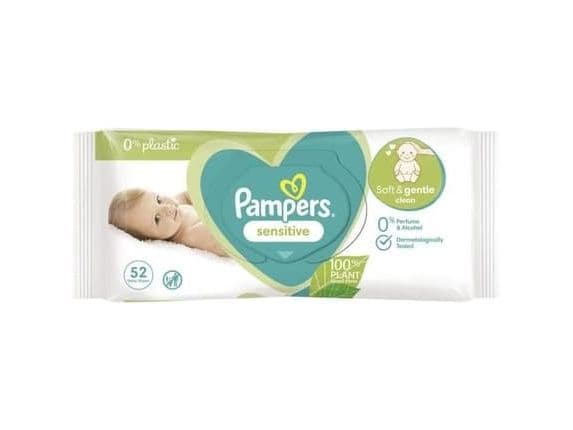 Pampers | Sensitive Feuchttücher 52 Stk | Für sensible Babyhaut ab Geburt
