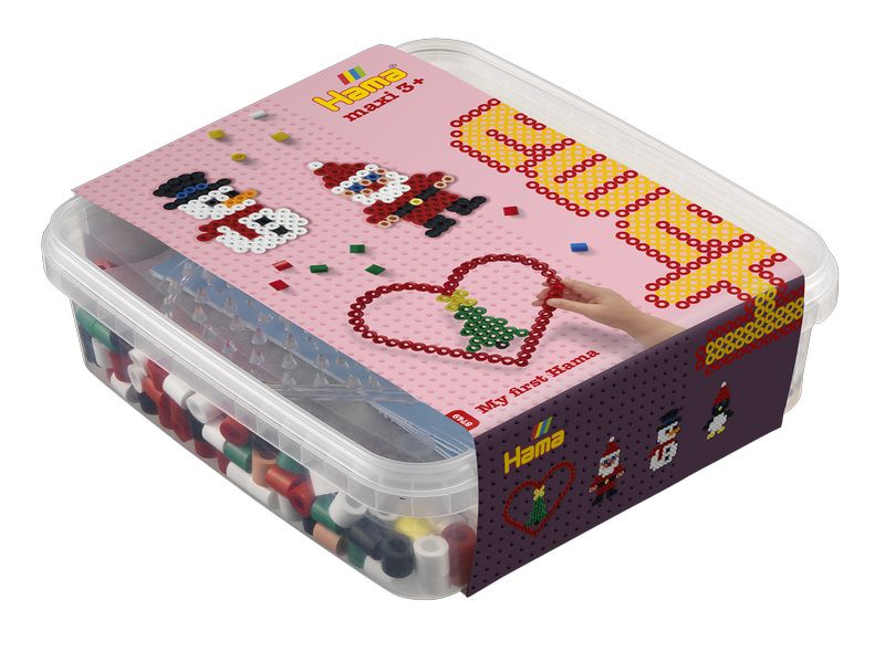 Hama | Perlen Box Weihnachten | Maxi, Kunststoff