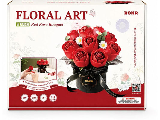 ROKR | Red Rose Bouquet | Robotime Bausatz
