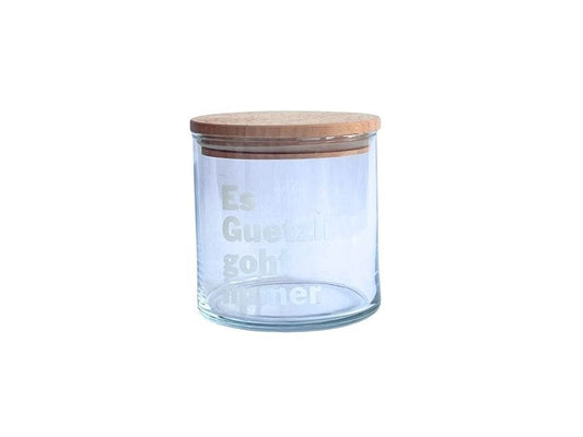 Wunderle | Glasdose Es Guetzli goht immer | H 10,7cm, D 10,5cm, 530ml Volumen