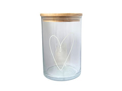 Wunderle | Glasdose Herz gross 880ml | H 15cm, D 10,5cm, 880ml Volumen