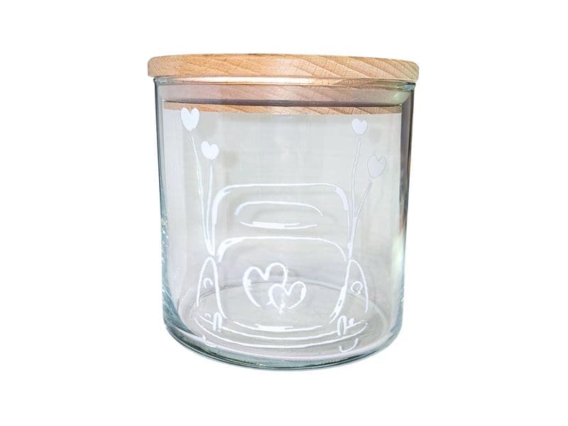 Wunderle | Glasdose Hochzeit | H 10,7cm, D 10,5cm, 530ml Volumen