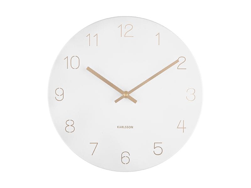 KARLSSON | Charm Engraved Numbers Small | Ø 30 cm, White
