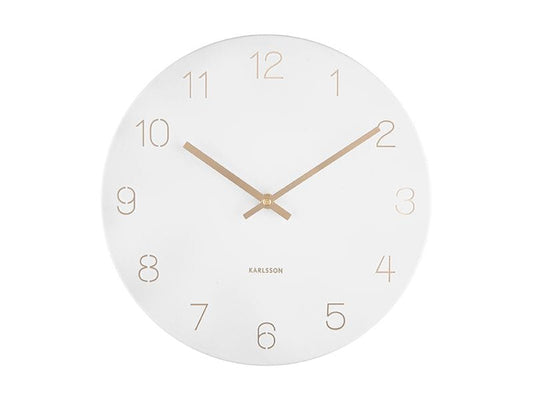 KARLSSON | Charm Engraved Numbers Small | Ø 30 cm, White