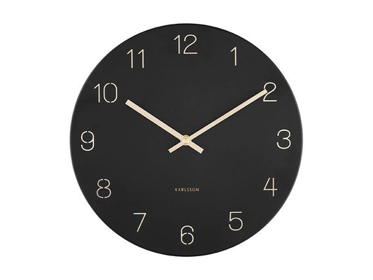 KARLSSON | Charm Engraved Numbers Small | Ø 30 cm, Black