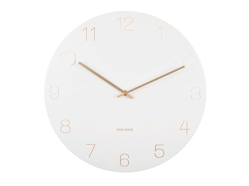 KARLSSON | Charm Engraved Numbers | Ø 40 cm, White