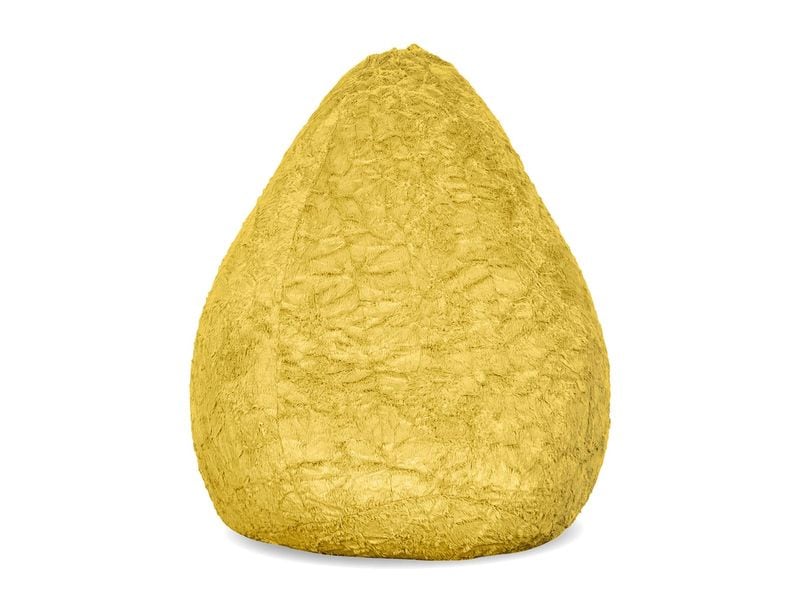 Lumaland | Sitzsack Fluffy 120l gelb | Waschbar