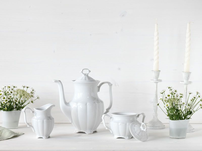 creaTable | Maria Theresia Weiss Kaffeegarn. | 3-tlg. Porzellan