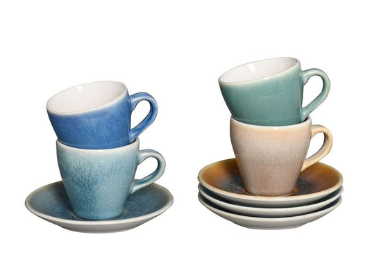 creaTable | Caldera Mix Tassen Set | 8-tlg. Steinzeug