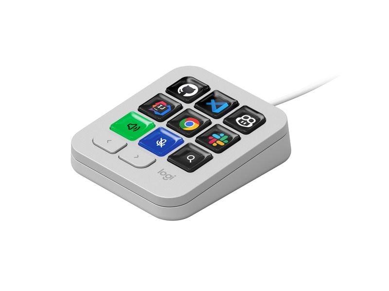 Logitech | MX Creative Console pale grey | programmierbare Konsole für Entwickler