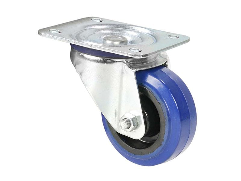 Adam Hall | Hardware 372081 | 80 mm, blaues Rad, Gummi, Stahl