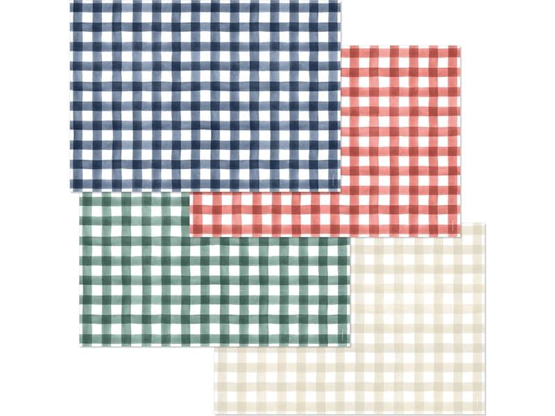 Trendform | Papiertischset BUFFALO PLAID | 4 Sujets à 12 Blatt