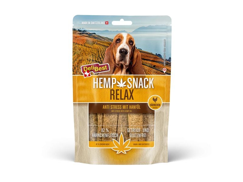 DeliBest | HempSnack Relax | Schweizer Hähnchen, 90g
