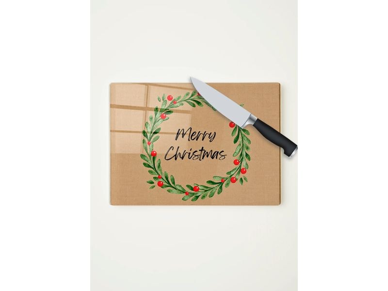 Hermia | Schneidebrett XMAS 20 x 30 cm | temperiertes Glas, antibakteriell