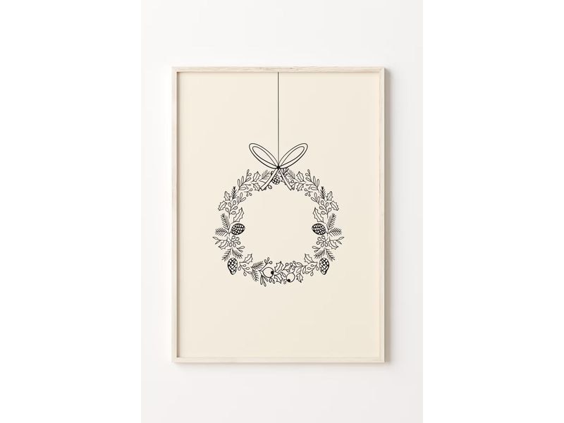 Wallxpert | Weihnachtsbilder beige | 33 x 48 cm, 3 Stück (verschieden)