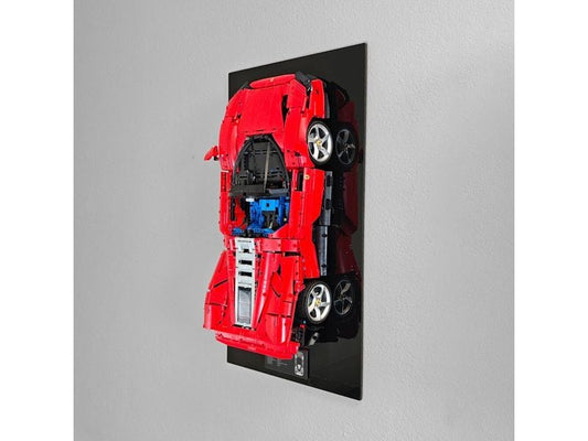 iDisplayit | AcrylWandH. LEGO 42143 Ferrari Daytona SP3 | Mit schwarzem Hintergrund