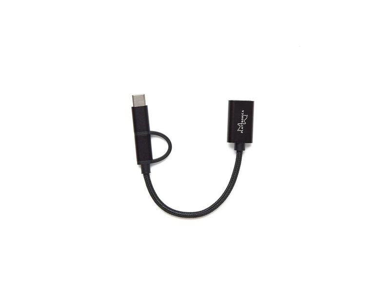 Playtronica | USB-Adapter | 2-in-1 Micro-USB USB-C Schwarz 0.1 m