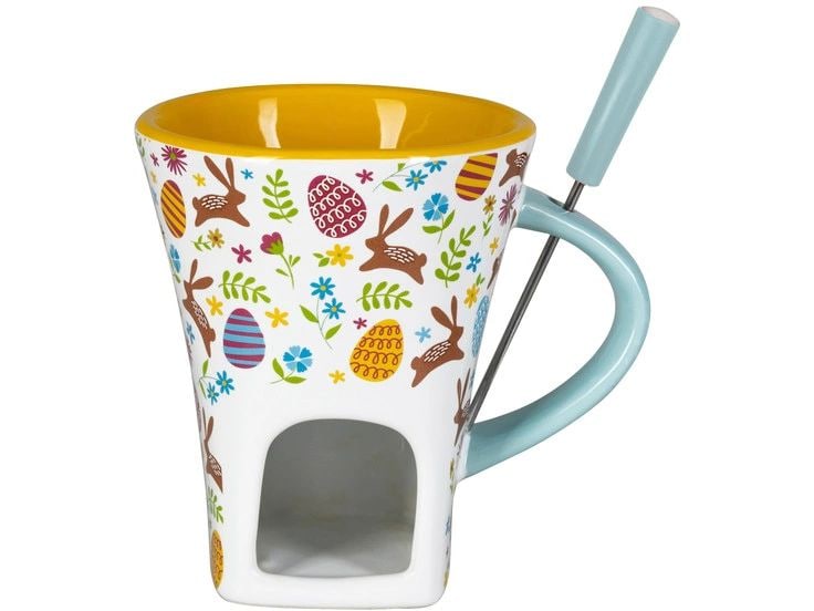 Nouvel | Schokoladenfondue - Set | easter world,weiss/gelb, 3-teilig